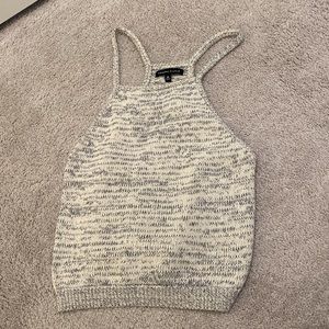 Kendall and Kylie Medium Gray Mix Crop Tank